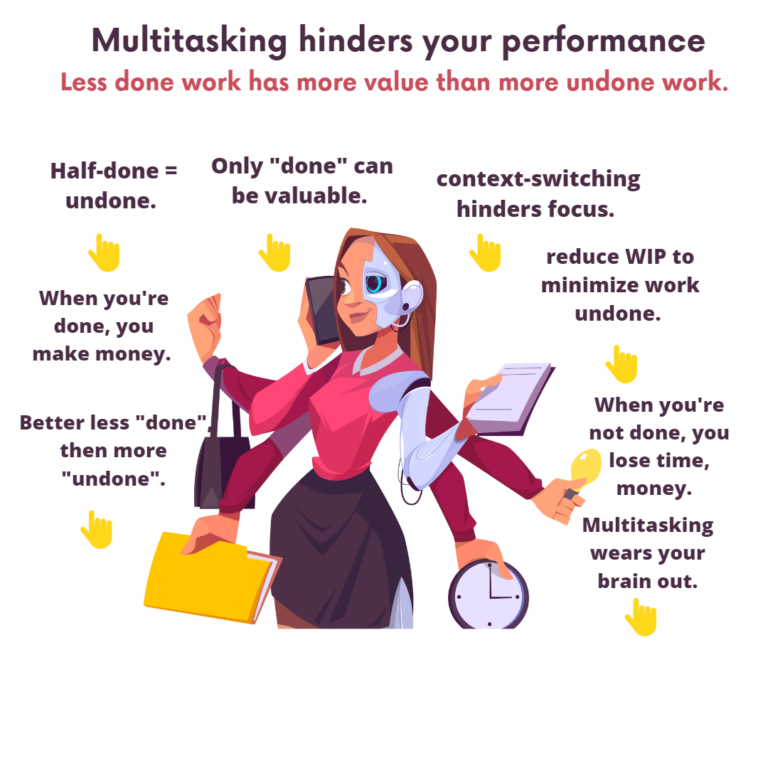 Multitasking hinders performance